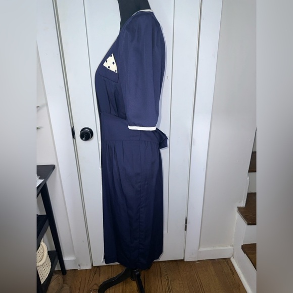 Vintage Navy Double-Breasted Dress - Picture 7 of 13